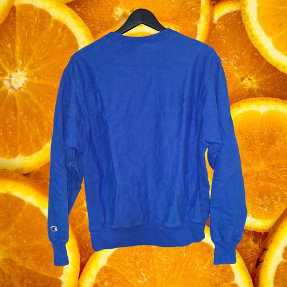 Vintage Champion Reverse Weave Bright Blue Sweatshirt Size Medium - Picture 8 of 9
